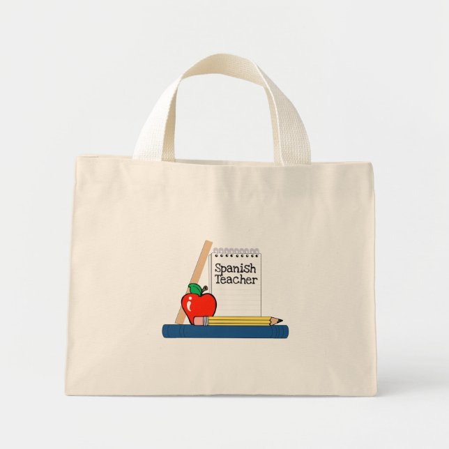 Spanish Teacher (Notebook) Mini Tote Bag (Front)
