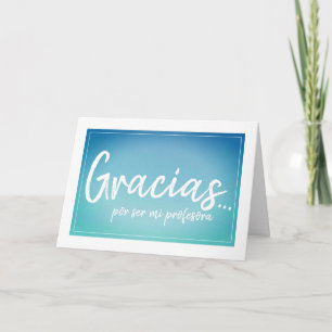 Spanish teacher thank you card