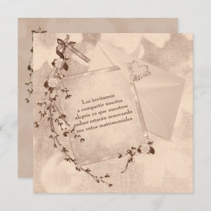 Spanish Text Wedding Vow Renewal invite