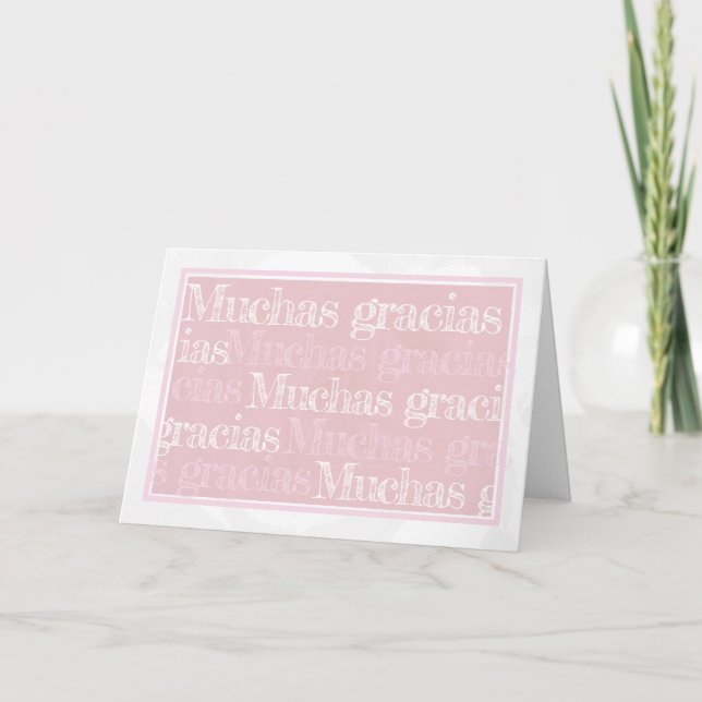Spanish thank you card/ tarjeta de gracias holiday card (Front)