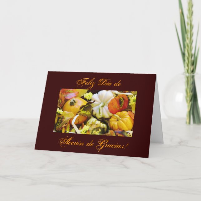 Spanish: Thanksgiving blessings Holiday Card (Front)
