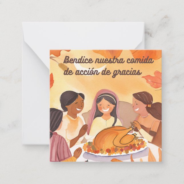 Spanish thanksgiving prayer card (Front)