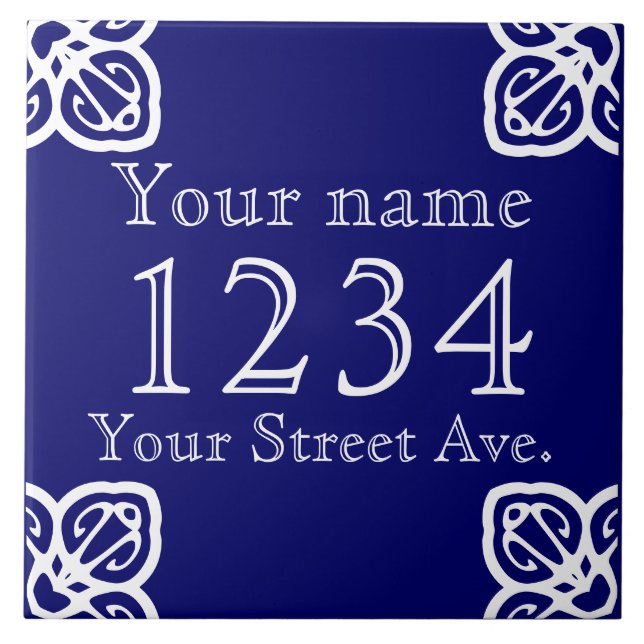 Spanish Tile House Sign (Front)