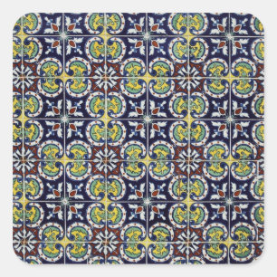 Spanish Tile in Mexico Square Sticker
