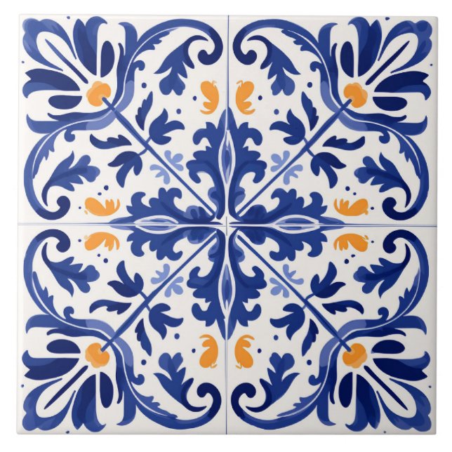 Spanish Tile Mediterranean Ceramic Tile (Front)