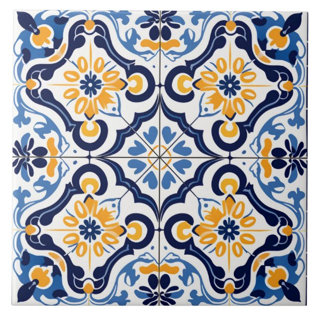 Spanish Tile Mediterranean Ceramic Tile (Front)