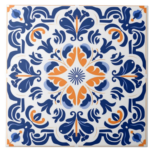 Spanish Tile Mediterranean Ceramic Tile (Front)