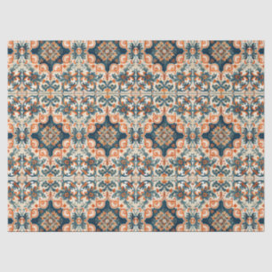 Spanish Tile Pattern Terracotta Talavera Decoupage Tissue Paper