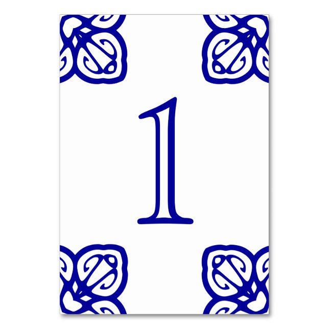 Spanish Tile Table Numbers (Front)