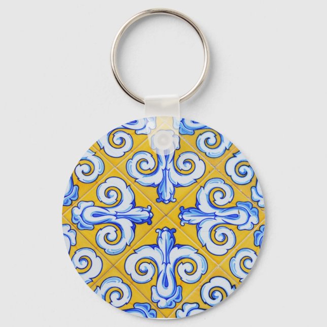 Spanish Tiles Key Ring (Front)