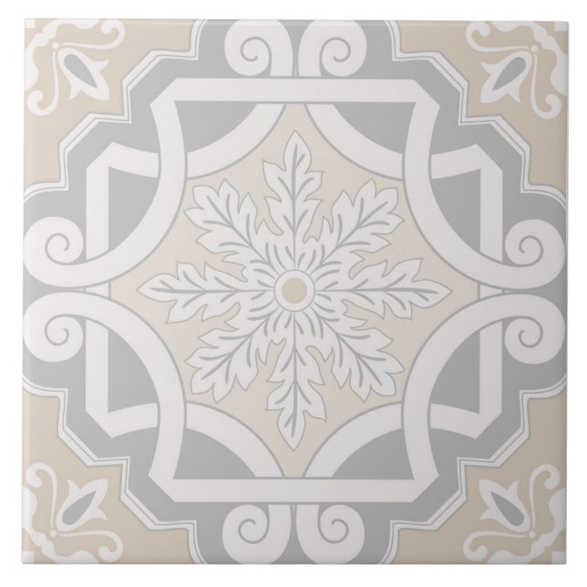 Spanish Tiles Pattern Ceramic Tile  (Front)