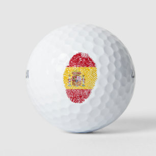 Spanish touch fingerprint flag golf balls