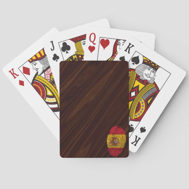 Spanish touch fingerprint flag playing cards (Back)