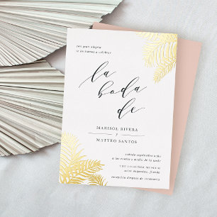 Spanish Tropical Foliage Wedding Gold