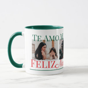 Spanish Unique Two Photo Christmas Gift for Mum Mug