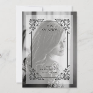 Spanish Vintage Flourish Vellum Effect Mis XV Año