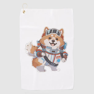 Spanish Water and wine Funny dog 1 Golf Towel