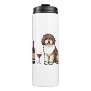 Spanish Water and wine Funny dog 1 Thermal Tumbler