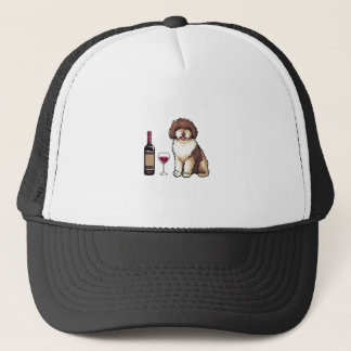 Spanish Water and wine Funny dog 1 Trucker Hat