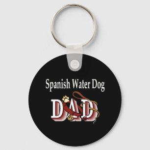 spanish water DOG DAD Keychain