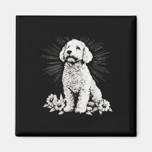 Spanish Water Dog Lover Retro Style Tattoo Magnet