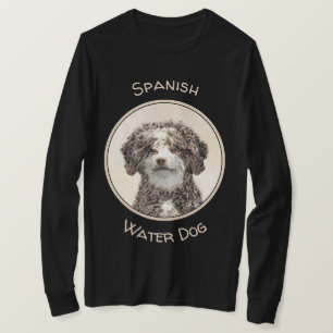 Spanish Water Dog Painting - Cute Original Dog Art T-Shirt