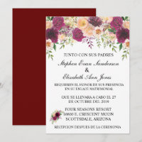 Spanish Wedding Burgundy Rosa Blush Floral