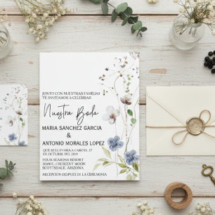 Spanish Wedding Christmas Flower Nuestra Boda Flyer