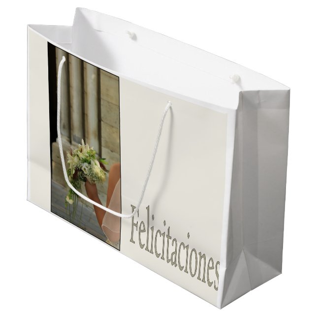 Spanish Wedding congrats gift bag (Front Angled)