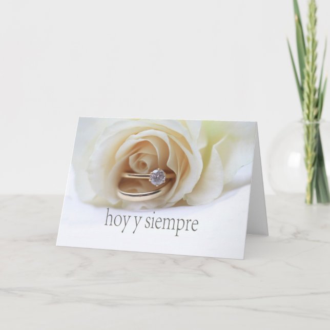 Spanish  wedding congratulations card (Front)