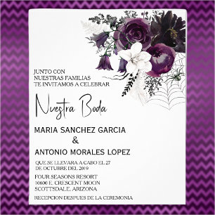 Spanish Wedding Halloween Flower Nuestra Boda   Flyer