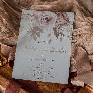Spanish Wedding Nuestra Boda Rose Gold
