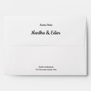 Spanish Wedding Printed Envelope Red Roses
