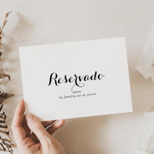 Spanish Wedding Reserved Sign