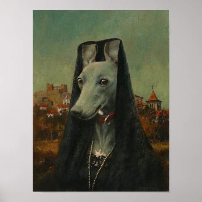 Spanish Whippet Lady Print (Front)
