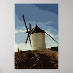 Spanish Windmills Poster