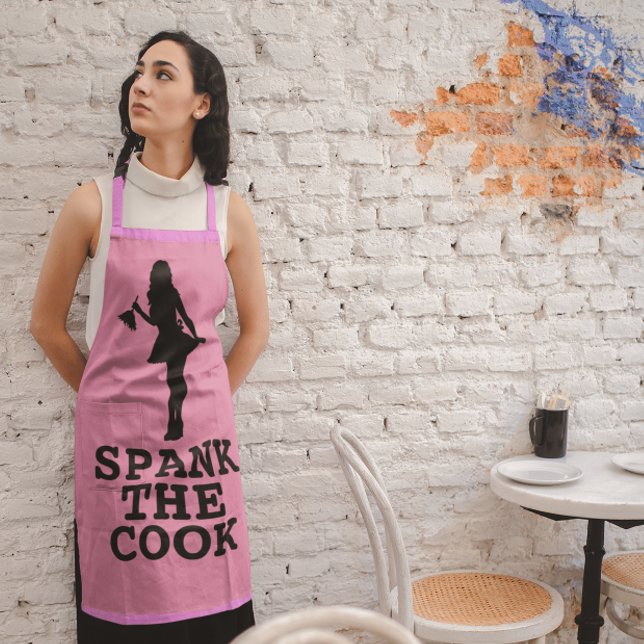 SPANK THE COOK VALENTINE'S DAY WIFE PINK Apron (Creator Uploaded)