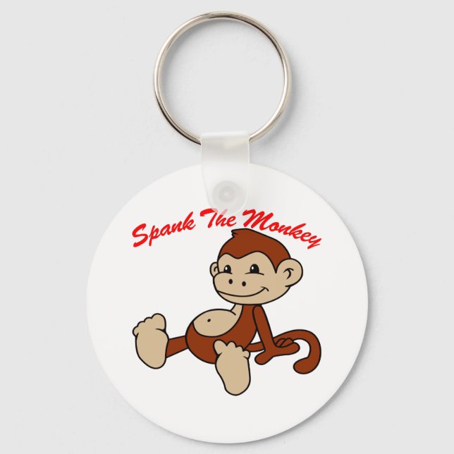 Spank The Monkey Key Ring (Front)