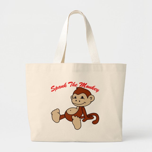 Spank The Monkey Large Tote Bag (Front)