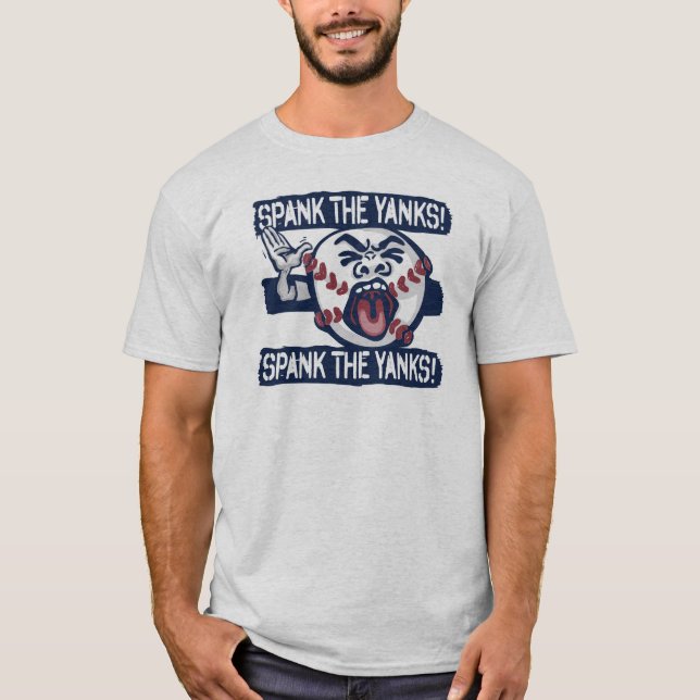 Spank the Yanks Outrageous Baseball T-Shirt (Front)