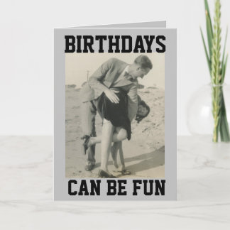 SPANKING 1950s COUPLE FUNNY BIRTHDAY CARDS