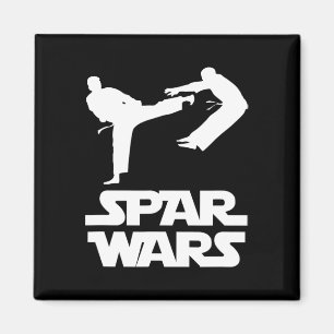 Spar Wars Funny Saying Taekwondo Mma Fighter Karat Magnet