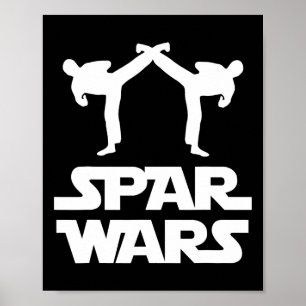 Spar Wars Mma Karate Taekwondo Boxing Martial Arts Poster