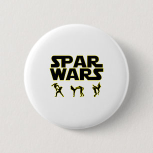 Spar Wars Taekwondo Mma Karate T Shirt 6 Cm Round Badge