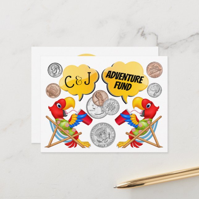 Spare Change Jar Postcard (Front/Back In Situ)