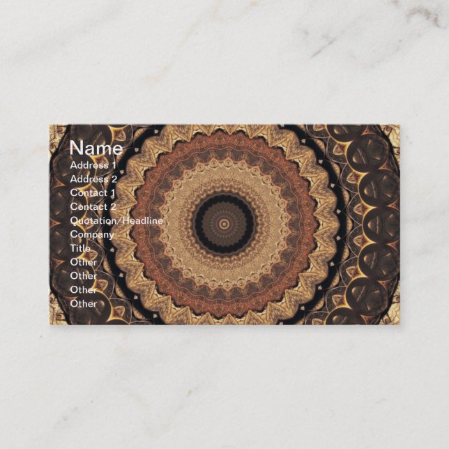 Spare Change Kaleidoscope Business Card (Front)