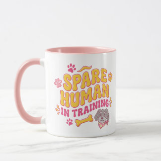 Spare human dog mug, personalised with name mug