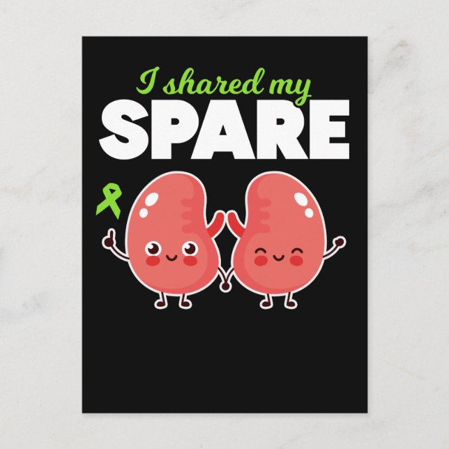 Spare Kidney Organ Transplantation Postcard (Front)