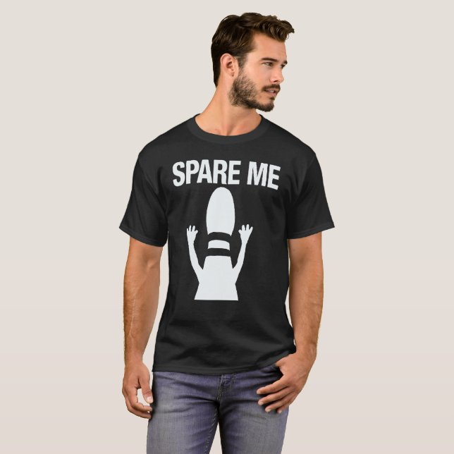 Spare Me Bowling Pin Humour T-Shirt (Front Full)