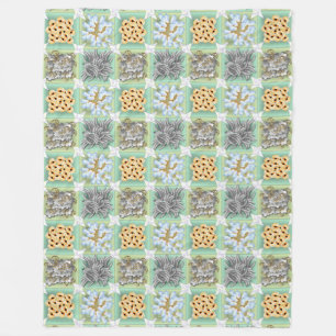 Spare Parts Faux Quilt Fleece Blanket